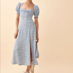Size 10 Reformation Floral Azzurro Lacey Dress